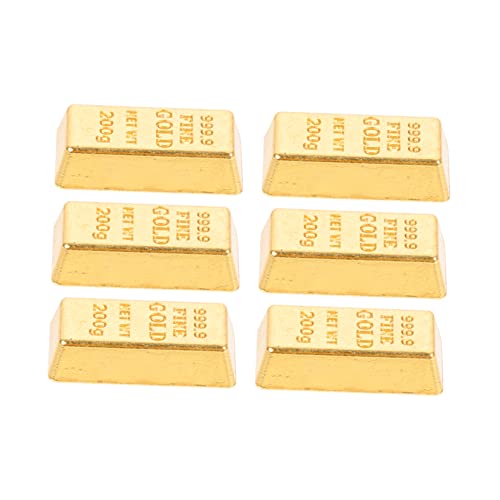 GARIOUANS 6 Stück Gold Barmodell Mini - Simuliert Kleine Hausdekoration Künstliches Goldbarrendekor Miniatur- Miniaturmodell Von Stütze Golden Papier GARIOUANS 6 Stück Gold Barmodell Mini - Simuliert Kleine Hausdekoration Künstliches Goldbarrendekor Miniatur- Miniaturmodell Von Stütze Golden Papier von GARIOUANS