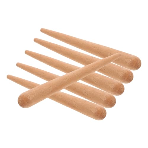 GARIOUANS 6 Stück Holz Guiro Sticks Percussion Instrumente für Rhythmus und Musikförderung Natürliches Holz für Kreative Spiel und Lernanwendungen von GARIOUANS