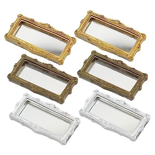 GARIOUANS 6 Stück Klassisches Spiegelzubehör Mini-Spiegelspielzeug Dollhouse Decor Puppenhaus-Spiegel Mini -Hausmöbel Mini -Spiegel Kleiner Spiegel Mini-Möbelornamente Miniaturen Harz GARIOUANS 6 Stück Klassisches Spiegelzubehör Mini-Spiegelspielzeug Dollhouse Decor Puppenhaus-Spiegel Mini -Hausmöbel Mini -Spiegel Kleiner Spiegel Mini-Möbelornamente Miniaturen Harz von GARIOUANS
