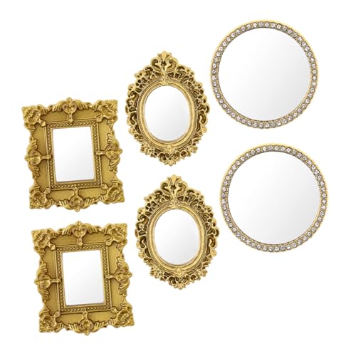GARIOUANS 6 Stück Maßstab Ornate Harzrahmen Gold Antik für Viktorianische Puppenhäuser und Mini Möbel Dekoration von GARIOUANS