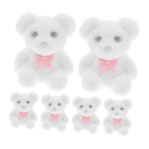 GARIOUANS 6 Stück Mini Flocked Plüschtiere Bezaubernde Dekorationen für Hochzeiten Kindergeburtstage und DIY Projekte Weiße Anhänger für Partys und GARIOUANS 6 Stück Mini Flocked Plüschtiere Bezaubernde Dekorationen für Hochzeiten Kindergeburtstage und DIY Projekte Weiße Anhänger für Partys und von GARIOUANS