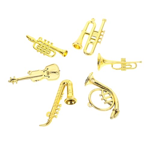 GARIOUANS 6 Stück Mini-Musikinstrumentenmodell Miniatur Weihnachten Puppe Musical kleines Instrument für Instrumente für Mini- Mini House Decor Mini-Trompete Plastik Golden GARIOUANS 6 Stück Mini-Musikinstrumentenmodell Miniatur Weihnachten Puppe Musical kleines Instrument für Instrumente für Mini- Mini House Decor Mini-Trompete Plastik Golden von GARIOUANS