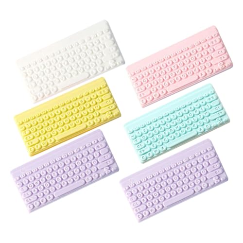 GARIOUANS 6 Stück Miniatur Tastatur Deko Teiliges Bunte DIY Zubehör für Puppenhäuser Resindekoration mit Feiner Verarbeitung für Kreative Bastelprojekte GARIOUANS 6 Stück Miniatur Tastatur Deko Teiliges Bunte DIY Zubehör für Puppenhäuser Resindekoration mit Feiner Verarbeitung für Kreative Bastelprojekte von GARIOUANS