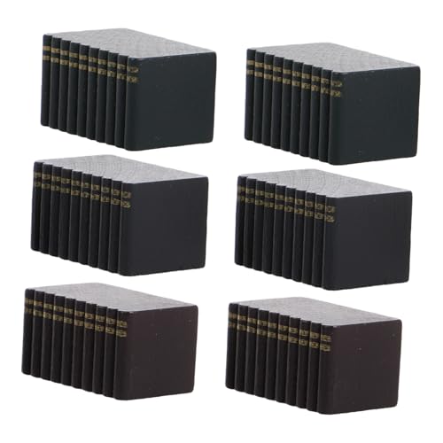 GARIOUANS 6 Stück Miniaturbuch Set für Puppenhaus Teiliges Set Handgefertigte Modelle für Sammler und Dekorationen Arbeitszimmern oder Schlafzimmern Platzsparend und Detailreich von GARIOUANS
