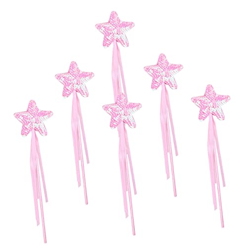 GARIOUANS 6 Stück Pinke Stern Zauberstäbe mit Pailletten Vielseitige Fairy Wand für Kindergeburtstag Kostüm Accessoire Partydeko Cosplay und Bühnenauftritte GARIOUANS 6 Stück Pinke Stern Zauberstäbe mit Pailletten Vielseitige Fairy Wand für Kindergeburtstag Kostüm Accessoire Partydeko Cosplay und Bühnenauftritte von GARIOUANS