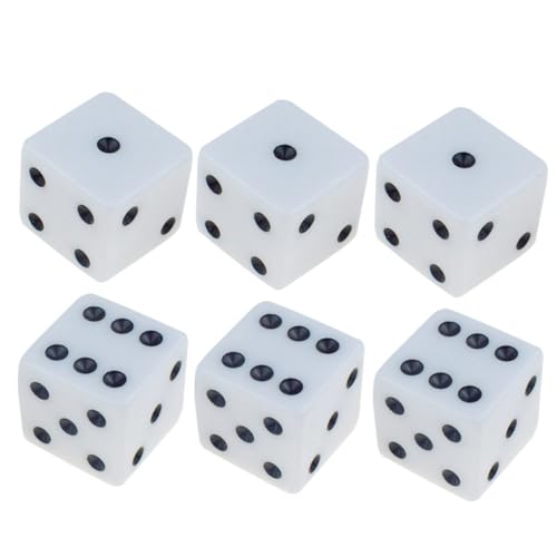 GARIOUANS 6 Stück Runde Ecken Spielwürfel aus Kunststoff Spielzubehör für DIY Brettspiele Langlebig und Zuverlässig für Stundenlangen Spaß GARIOUANS 6 Stück Runde Ecken Spielwürfel aus Kunststoff Spielzubehör für DIY Brettspiele Langlebig und Zuverlässig für Stundenlangen Spaß von GARIOUANS