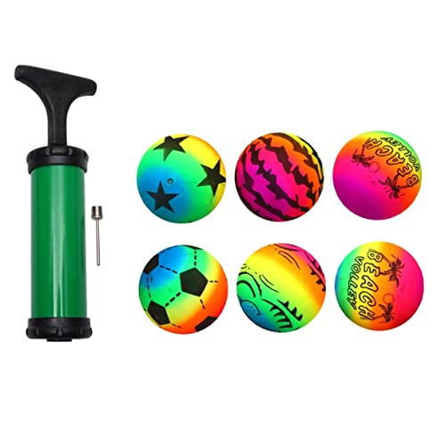 GARIOUANS 6 Stück Teiliges Aufblasbare Strandbälle für Kreative Spielzeuge mit Pumpe Zufälliger Pumpenstil Umweltfreundliche Regenbogenbälle für Strand und Poolspiele GARIOUANS 6 Stück Teiliges Aufblasbare Strandbälle für Kreative Spielzeuge mit Pumpe Zufälliger Pumpenstil Umweltfreundliche Regenbogenbälle für Strand und Poolspiele von GARIOUANS
