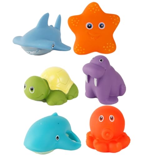 GARIOUANS 6 Stück Teiliges Badewannenspielzeug Lustige Cartoon Tiere mit Farbwechsel Geeignet für Kleinkinder Fördert Kreativität und Motorische Fähigkeiten für Badewanne Pool und Strand GARIOUANS 6 Stück Teiliges Badewannenspielzeug Lustige Cartoon Tiere mit Farbwechsel Geeignet für Kleinkinder Fördert Kreativität und Motorische Fähigkeiten für Badewanne Pool und Strand von GARIOUANS