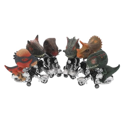 GARIOUANS 6 Stück Teiliges Dinosaurier Rückziehauto Set für Friktionsbetriebenes mit Detailgetreuen Dinosaurier-Motiven Langlebig und Batteriefrei für Drinnen und Draußen Party- von GARIOUANS