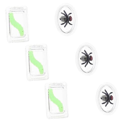 GARIOUANS 6stücke Gruselige Eiswürfel Spielzeug Simulation Mit Insekten Für Partys Streiche Und Halloween-Dekoration Leicht Und Tragbar Für Schaurige Überraschungen von GARIOUANS
