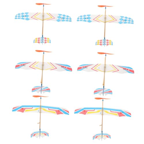 GARIOUANS 6 Stück Teiliges Gummiband Angetriebene Kleine Segelflugzeug Modelle Outdoor Für Pädagogisch Robust Und Tragbar GARIOUANS 6 Stück Teiliges Gummiband Angetriebene Kleine Segelflugzeug Modelle Outdoor Für Pädagogisch Robust Und Tragbar von GARIOUANS