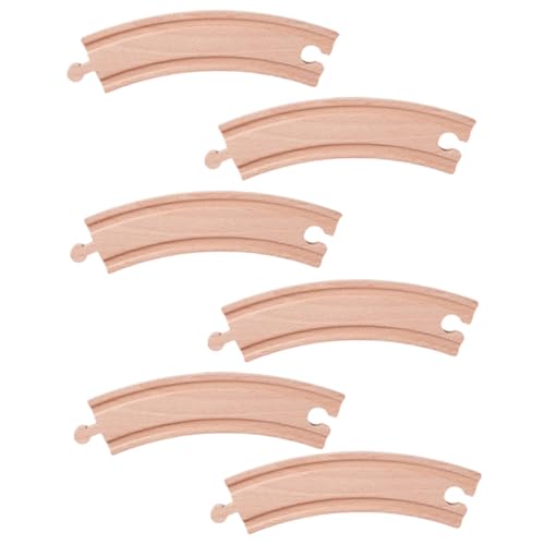 GARIOUANS 6 Stück Teiliges Holzspielzeug Zug Schienen Zubehör Gebogene Gleise Sicher Pädagogisch Kreativ für Ab Jahren GARIOUANS 6 Stück Teiliges Holzspielzeug Zug Schienen Zubehör Gebogene Gleise Sicher Pädagogisch Kreativ für Ab Jahren von GARIOUANS