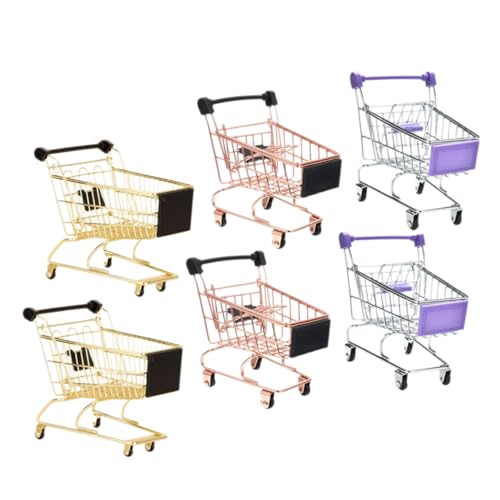 GARIOUANS 6 Stück Teiliges Mini Einkaufswagen für Rollenspiele Geeignet für Mädchen und Jungen mit Roségold Gold für Kreative Spielzeiten Hand Augen Koordination GARIOUANS 6 Stück Teiliges Mini Einkaufswagen für Rollenspiele Geeignet für Mädchen und Jungen mit Roségold Gold für Kreative Spielzeiten Hand Augen Koordination von GARIOUANS