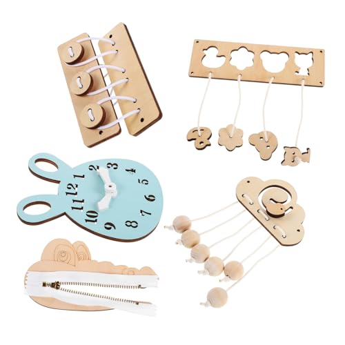 GARIOUANS 6 Stück Teiliges Montessori Holzspielzeug Set für Kleinkinder Busy Board mit DIY Zubehör Fördert Feinmotorik Koordination und Sensorische Entwicklung für Vorschule und Reise GARIOUANS 6 Stück Teiliges Montessori Holzspielzeug Set für Kleinkinder Busy Board mit DIY Zubehör Fördert Feinmotorik Koordination und Sensorische Entwicklung für Vorschule und Reise von GARIOUANS