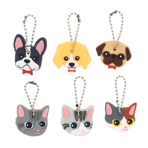 GARIOUANS 6 Stück Teiliges Niedliche Schlüsselkennzeichnung aus Flexiblem Schützende Schlüsselabdeckungen mit Cartoon Designs Erkennen und Schutz für Hausschlüssel und GARIOUANS 6 Stück Teiliges Niedliche Schlüsselkennzeichnung aus Flexiblem Schützende Schlüsselabdeckungen mit Cartoon Designs Erkennen und Schutz für Hausschlüssel und von GARIOUANS