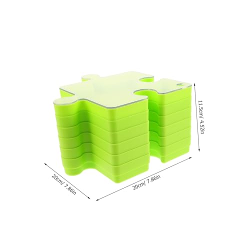 GARIOUANS 6 Stück Teiliges Puzzle Sortier Tablett mit Schutzdeckel Großer Stapelbarer Kunststoff Organizer für Vielseitige Aufbewahrungsbox für Perlen Malprojekte für Zuhause und Unterwegs von GARIOUANS