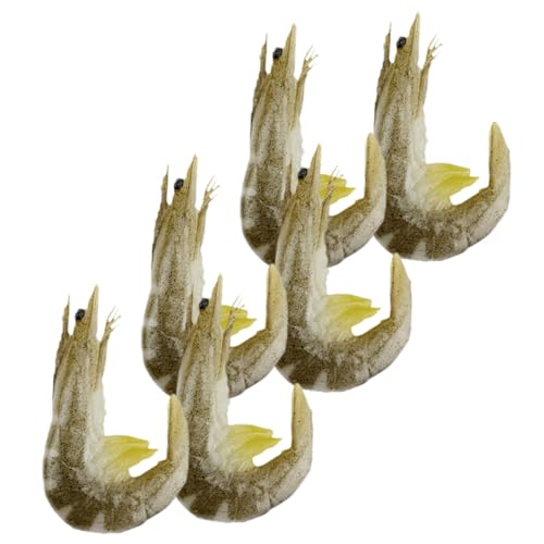 GARIOUANS 6 Stück Teiliges Realistisch Aussehendes PVC Garnelenmodell Simulierter Lebensmittel dekorationsprop für Restaurant Fotografie und Kinderspiel Sichere Bio lernhilfe und GARIOUANS 6 Stück Teiliges Realistisch Aussehendes PVC Garnelenmodell Simulierter Lebensmittel dekorationsprop für Restaurant Fotografie und Kinderspiel Sichere Bio lernhilfe und von GARIOUANS