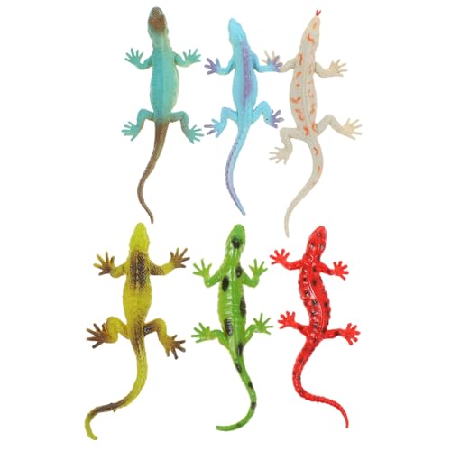 GARIOUANS 6 Stück Teiliges Realistisches Plastik Eidechsen Sichere Reptilien Figuren mit Glatten Kanten Langlebiges Lernmodell für Tiererkennung und Spielerischen von Fantasie und von GARIOUANS