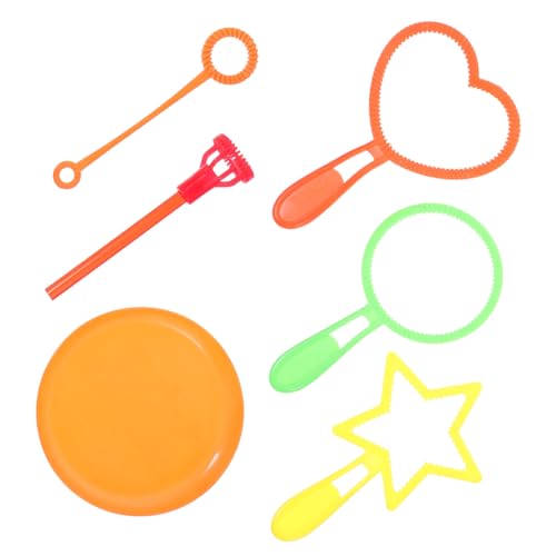 GARIOUANS 6 Stück Teiliges Seifenblasenstab Set für Bunte Bubble Maker mit Praktischem Wasserbehälter für Geburtstag Party Outdoor Spiel Fördert Spaß und Gute Laune bei Zufällige Farbe von GARIOUANS