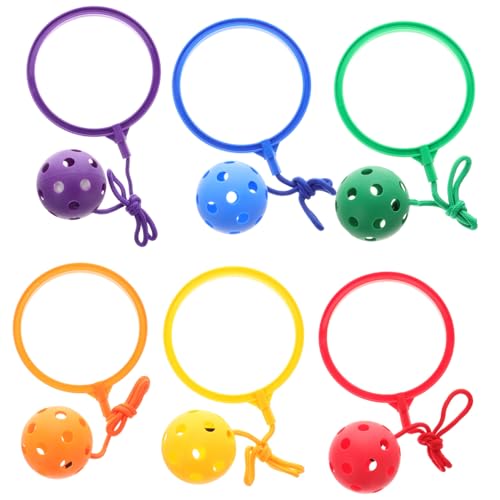 GARIOUANS 6 Stück Teiliges Skip Ball Spiel für Leichter Springball mit Verstellbarem Fußring Fördert Koordination und Bewegung Buntes Ankle Jumping Toy für Drinnen und Draußen GARIOUANS 6 Stück Teiliges Skip Ball Spiel für Leichter Springball mit Verstellbarem Fußring Fördert Koordination und Bewegung Buntes Ankle Jumping Toy für Drinnen und Draußen von GARIOUANS