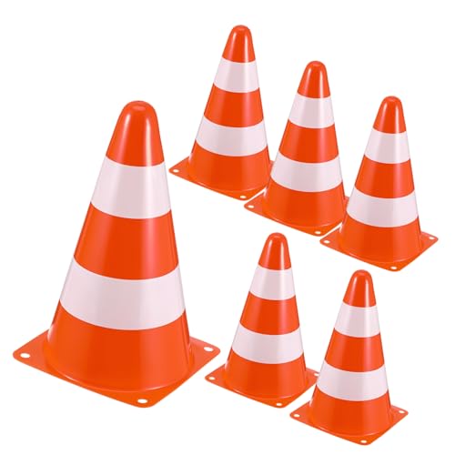 GARIOUANS 6 Stück Teiliges Warnkegel aus Hochwertigem PE Kleine Portable Verkehrsleitkegel in Leuchtendem Orange für Straßenabsperrungen Baustellen und Parkplatzmarkierungen GARIOUANS 6 Stück Teiliges Warnkegel aus Hochwertigem PE Kleine Portable Verkehrsleitkegel in Leuchtendem Orange für Straßenabsperrungen Baustellen und Parkplatzmarkierungen von GARIOUANS