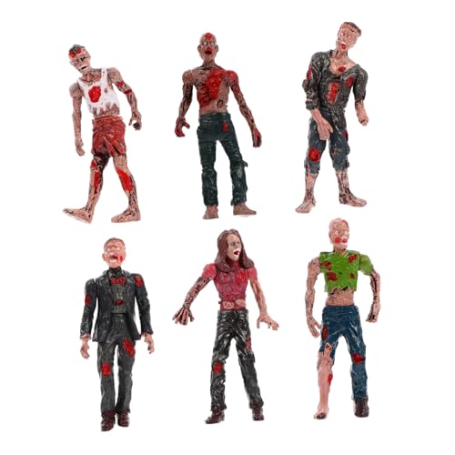 GARIOUANS 6 Stück Teiliges Zombie Modell Halloween Deko Prank Props Realistisch Bewegliche Zombie Puppen Gruseliges für Halloween Party Dekoration Langlebig und Leicht von GARIOUANS