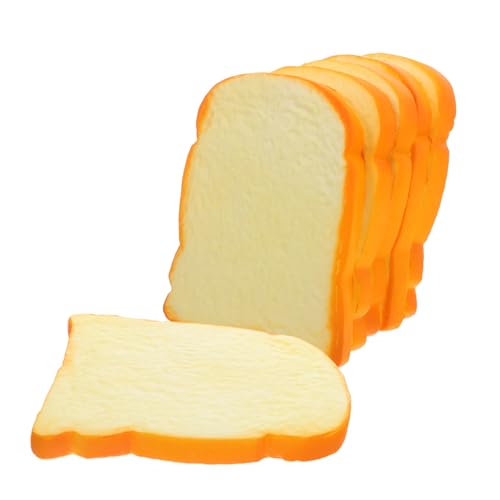 GARIOUANS 6 Stück Toastbrot Modell Dekor Künstlicher Brotlaib Mini Brot Für Puppenhaus Gefälschte Brotscheiben Gefälschtes Brotgebäck Brotform von GARIOUANS