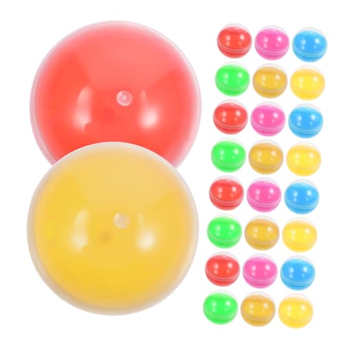 GARIOUANS 60 Stück Gacha-Maschine Kapseln für Verkaufsautomaten runde Plastikkapseln Kapseln Kugel Kleine Plastikkugeln befüllbare Gewinnbälle Überraschungskapseln Automatenkapsel von GARIOUANS