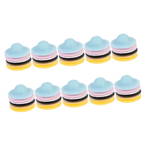 GARIOUANS 60 Stück Teiliges Mini Strohhut Kleine Dekorative Hüte Leichte DIY Puppenzubehör Realistische Mini hüte für Puppenhaus Dekoration und Partyaccessoires von GARIOUANS