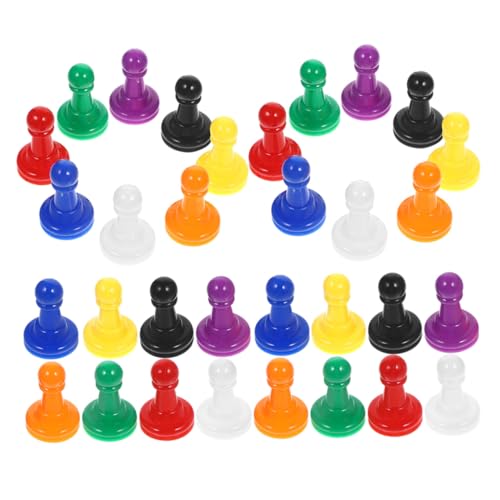 GARIOUANS 64 Stück Brettspielstücke Token -Boards Game Display -Halter Kartenhalter für Brettspiele Magnet-Schachspiel Dekorationen für Brettspiele Dame Brettspiel leeres Spielbrett Plastik von GARIOUANS