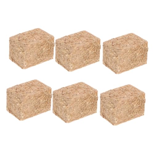 GARIOUANS 6pcs Mini Hayrick Dollhouse Haystack Garten Dekorationen Tun Spielen Farm Spielzeug Kleine Stroh Faux Herbst Craft Dollhouse Künstliche Gras Mittelstücke Spielzeug Spielzeug von GARIOUANS