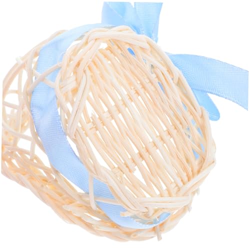GARIOUANS 6stücke Miniatur-blumenkörbe Aus Rattan Handgefertigt Mit Schleife Für Puppenhäuser Aufbewahrungsboxen Dekorationen Accessoires Für Kleine Modelle Geflochtene Körbe Für von GARIOUANS