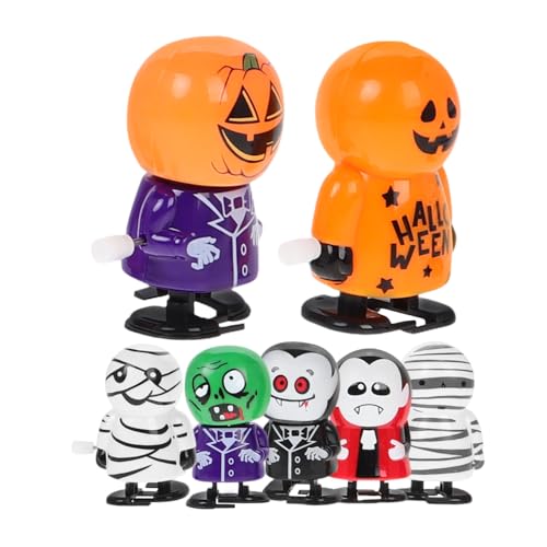 GARIOUANS 7 Stück Teiliges Halloween Aufziehspielzeug aus Bunte Gruselige Figuren Wie Zombie Skelett und Kürbis Energiesparend ohne Batterie für Halloween Party und GARIOUANS 7 Stück Teiliges Halloween Aufziehspielzeug aus Bunte Gruselige Figuren Wie Zombie Skelett und Kürbis Energiesparend ohne Batterie für Halloween Party und von GARIOUANS