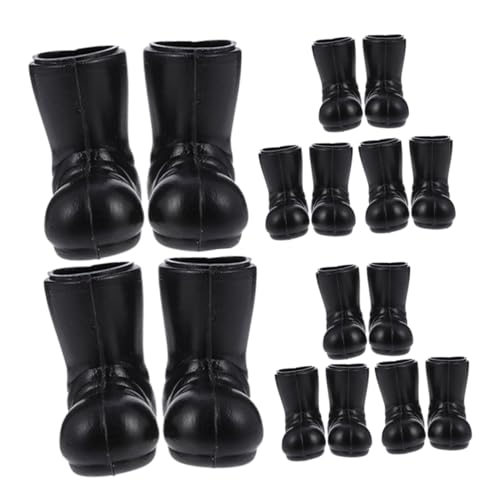 GARIOUANS 8 Paare Mini Weihnachtsmann Stiefel Modell Kunststoff Miniatur Stiefel Vielseitige Mini Ornamente für Puppenhaus Dekoration Tischdeko Kleine Weihnachtsstiefel für Festliche von GARIOUANS