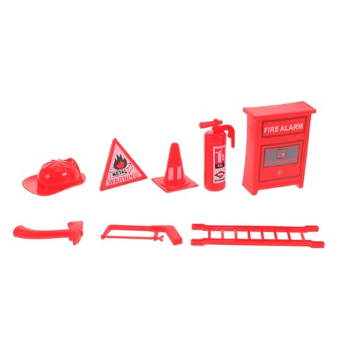 GARIOUANS 8 Stück Brandschutzzubehör Modell Mini-Wasserspielzeug Mini-Feuerlöscher-Modell Feuerlöscher Intellektuelles Feuerschütze Mini-Hausbedarf Plastik rot von GARIOUANS