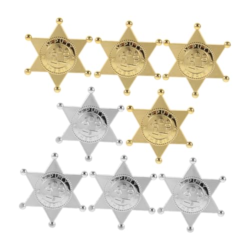 GARIOUANS 8 Stück Teiliges Brosche in Gold und Silber Wiederverwendbare Cosplay Requisite für Kinderkostüm Party Deko Zubehör für Karneval und Mottoparty GARIOUANS 8 Stück Teiliges Brosche in Gold und Silber Wiederverwendbare Cosplay Requisite für Kinderkostüm Party Deko Zubehör für Karneval und Mottoparty von GARIOUANS