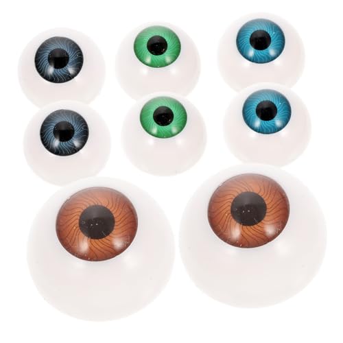 GARIOUANS 8 Stück Teiliges Halloween Augäpfel Hohl Farbige DIY Puppenaugen Realistische Horror Deko Langlebige Kunststoffaugen für Masken Partyzubehör Bastelbedarf Zufällige von GARIOUANS