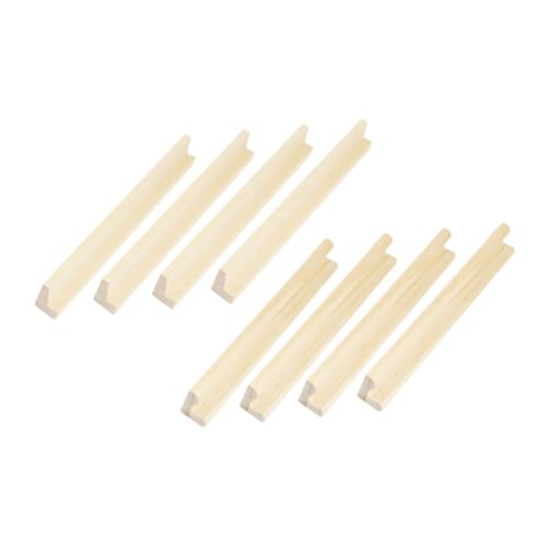 GARIOUANS 8 Stück Teiliges Holz Domino Set mit Halterungen Schräg Geneigte Domino Bases für Einfache Sicht für Gesellschaftsspiele und DIY Holzdeko von GARIOUANS