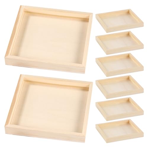 GARIOUANS 8 Stück Teiliges Holz Puzzle Organizer mit Professioneller Ebenheit Tragbare Spiel und Sortiertrays für Nahtloses Puzzle Assembly Geduld und Familienzeit von GARIOUANS