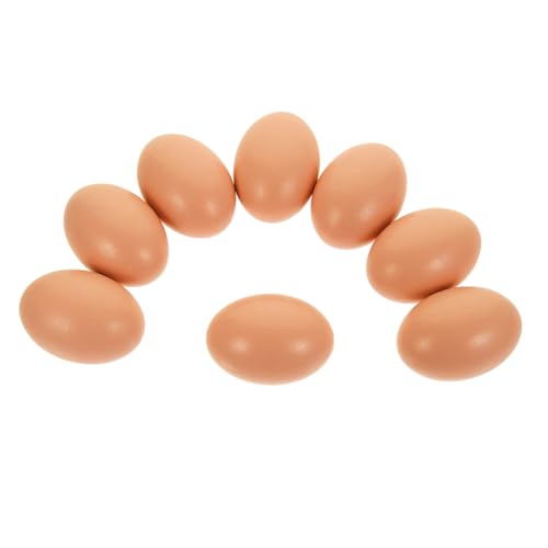 GARIOUANS 8 Stück Teiliges Kleine Holzeier zum Bemalen Glatte Oberfläche Sichere Künstliche Hühnereier für DIY Osterdeko Kreatives Gestalten Leicht und Wiederverwendbar für Hühnerlegenest von GARIOUANS
