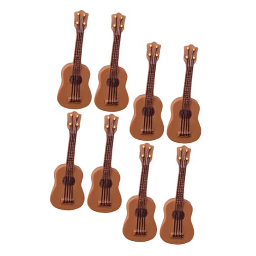 GARIOUANS 8 Stück Teiliges Miniatur gitarrenmodell aus Resin Realistische Mini Musikinstrument Dekoration für Puppenhaus Vintage Design Robust und Langlebig als Mini Haus deko und GARIOUANS 8 Stück Teiliges Miniatur gitarrenmodell aus Resin Realistische Mini Musikinstrument Dekoration für Puppenhaus Vintage Design Robust und Langlebig als Mini Haus deko und von GARIOUANS