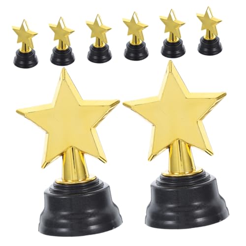 GARIOUANS 8 Teilige Fünfzackige Sterntrophäe Kleine Trophäe Lustige Trophäe Cheerleader Trophäe Talentshow Dekorationstrophäe Auszeichnung Mini Trophäe Fußballtrophäe Für von GARIOUANS