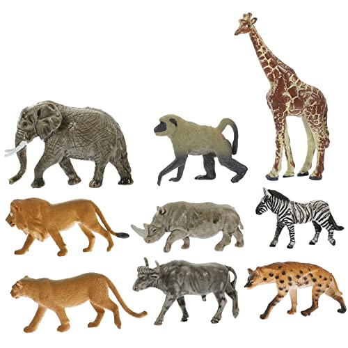 GARIOUANS 9 Stück Teiliges Tierfiguren Wildtiere Deko Miniaturen Elefant Zebra Hyäne Modell für Kinderzimmer und Garten Desktop Ornamente GARIOUANS 9 Stück Teiliges Tierfiguren Wildtiere Deko Miniaturen Elefant Zebra Hyäne Modell für Kinderzimmer und Garten Desktop Ornamente von GARIOUANS