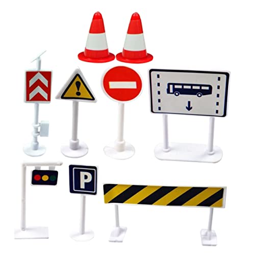 GARIOUANS 9 Stück Teiliges Verkehrsschild Spielzeugset für Realistische Straßenschilder Verkehrssicherheit und Lernspielzeug für Frühe Rollenspiele GARIOUANS 9 Stück Teiliges Verkehrsschild Spielzeugset für Realistische Straßenschilder Verkehrssicherheit und Lernspielzeug für Frühe Rollenspiele von GARIOUANS