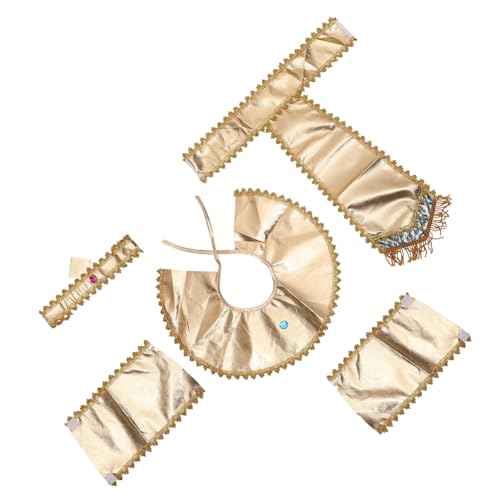 GARIOUANS Ägyptisches Kostüm für Erwachsene mit Verstellbarem Gürtel Kopftuch und Ärmelmanschetten Leichtes Ägyptisches Rollenspiel Zubehör für Halloween Party Motto Event und Fotoshooting von GARIOUANS