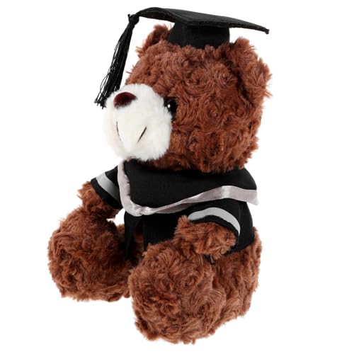 GARIOUANS Abschluss Plüsch Bär mit Doktorhut Süßes Kuscheltier für Graduation Party Tiefbraun mit Silbernem Streifen für Absolventen und Jungen GARIOUANS Abschluss Plüsch Bär mit Doktorhut Süßes Kuscheltier für Graduation Party Tiefbraun mit Silbernem Streifen für Absolventen und Jungen von GARIOUANS