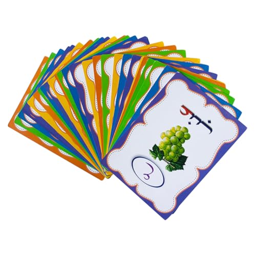 GARIOUANS Arabische Lernkarten Teilig Sensory Flash Cards für Kindergarten Alphabet Erkennen Feinmotorik und Kognitive Fähigkeiten Robust von GARIOUANS