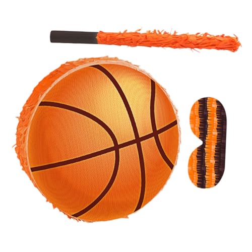 GARIOUANS Basketball Piñata mit Stick und Augenbinde für Kindergeburtstag Robuste Kartonbauweise Sportliches Partydekorations Jungen und Mädchen Inklusive Aufhängeschlaufe und Interaktivem GARIOUANS Basketball Piñata mit Stick und Augenbinde für Kindergeburtstag Robuste Kartonbauweise Sportliches Partydekorations Jungen und Mädchen Inklusive Aufhängeschlaufe und Interaktivem von GARIOUANS
