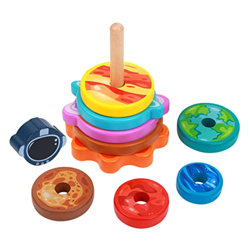 GARIOUANS Buntes Stapelring für Kleinkinder Ab Jahr Motorikförderndes mit Farbenfrohen Ringen Sicheres Langlebiges Lernspielzeug zur Frühförderung von Farbe Form von GARIOUANS