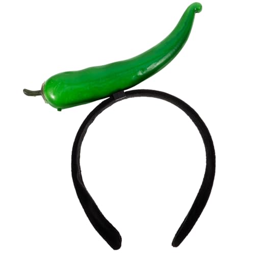 GARIOUANS Chili Design Haarband für Frauen Lustiges Grünes Gemüse Stirnband Bequem für Festivals und Partys Kreatives Haarschmuck Accessoire GARIOUANS Chili Design Haarband für Frauen Lustiges Grünes Gemüse Stirnband Bequem für Festivals und Partys Kreatives Haarschmuck Accessoire von GARIOUANS